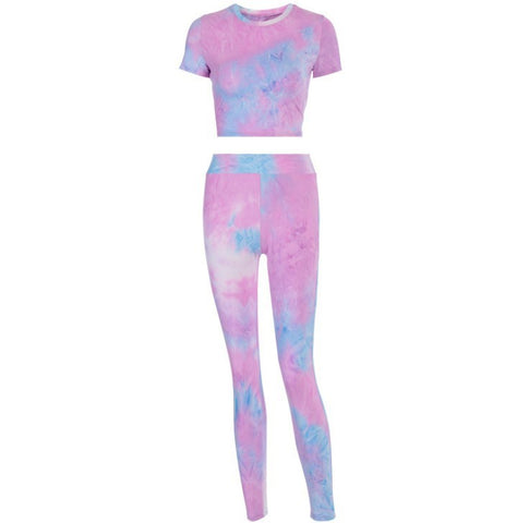 Tie-Dye Yoga & Fitness Suit – Leisure Sportswear