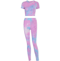 Tie-Dye Yoga & Fitness Suit – Leisure Sportswear