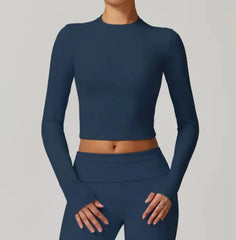 Slim Fit Long-Sleeve Yoga Top