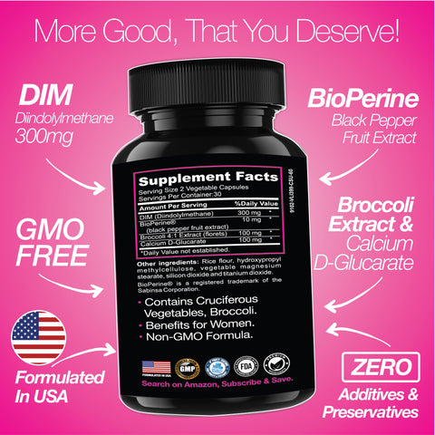 DIM 300mg – Hormone & Estrogen Balance for Women