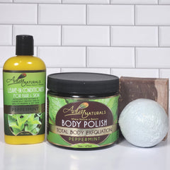 Total Body Polish & Leave-In Conditioner Set – Peppermint