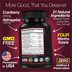 Kidney Support Cleanse & Detox – Cranberry + Astragalus (120 Caps)