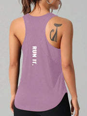 Women’s Letter Print Yoga & Running Vest