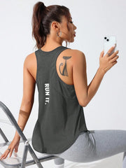 Women’s Letter Print Yoga & Running Vest