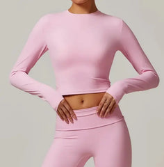 Slim Fit Long-Sleeve Yoga Top