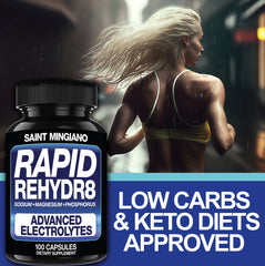 Rapid Rehydr8 Electrolytes – Muscle Support (100 Caps)