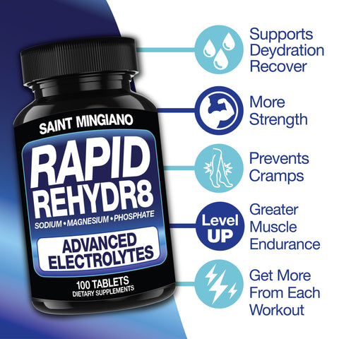 Rapid Rehydr8 Electrolytes – Muscle Support (100 Caps)